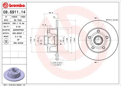 Dischi freno posteriore Audi A4 (8D2, B5) 11/94-12/01