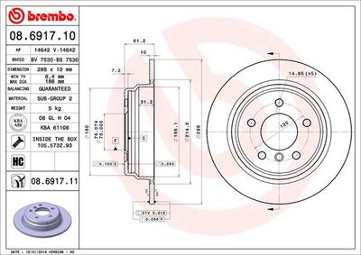 Dischi freno posteriore BMW 5 (E39) 09/95-07/03