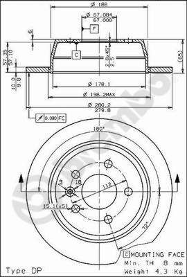 Dischi freno posteriore Mercedes-Benz v-class (638/2)