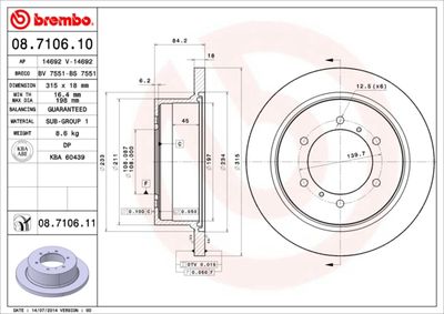 Dischi freno posteriore Mitsubishi (bjc) pajero sport