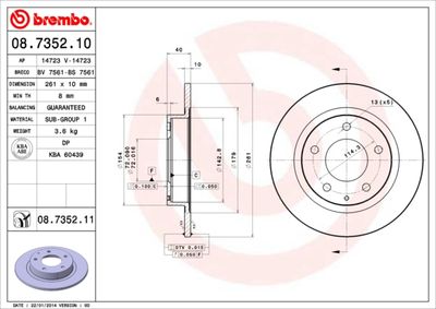 Dischi freno posteriore Ford usa probe II (ecp) 09/92-