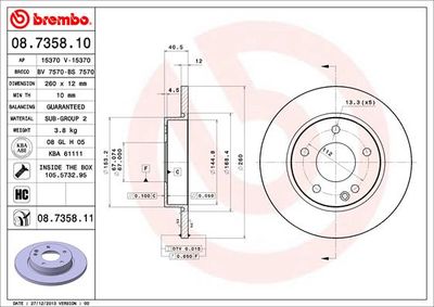 Dischi freno anteriore Mercedes-Benz a-class (W168) 0