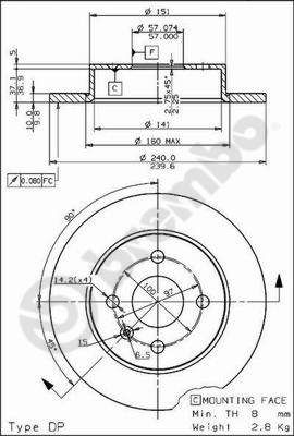Dischi freno posteriore Chevrolet Astra estate 09/94-1