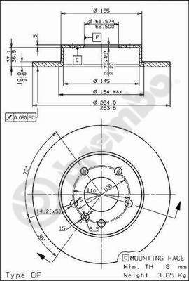 Dischi freno posteriore Chevrolet Astra estate 09/94-1