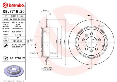 Dischi freno posteriore Peugeot 607 (9D, 9U) 01/00->
