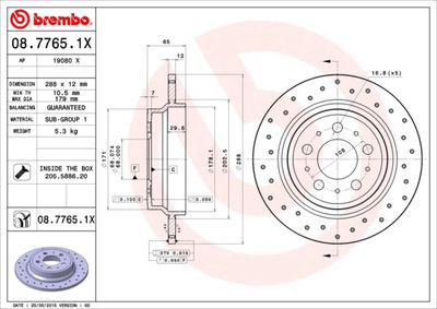 Dischi freno posteriore Volvo S60 I (384) 07/00-04/10