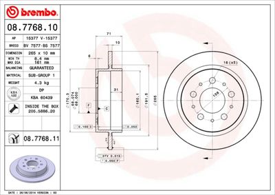Dischi freno posteriore Volvo 960 II (964) 07/94-12/96