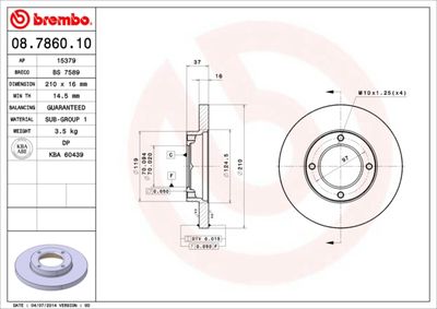 Dischi freno anteriore Daihatsu hijet bus (S85) 06/93