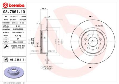 Dischi freno posteriore Alfa Romeo 147 (937_) 10/00-12