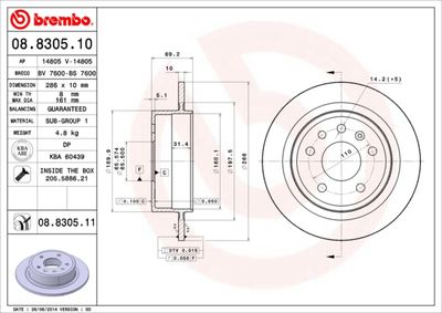 Dischi freno posteriore Saab 9-5 (YS3E) 09/97-12/09 /