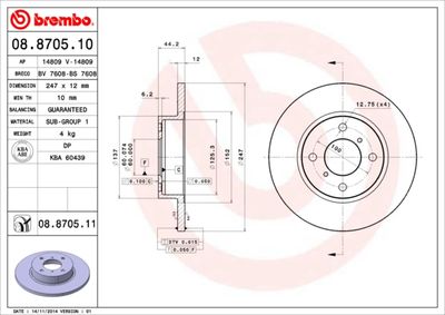 Dischi freno anteriore Opel agila (a) (H00) 09/00-12/