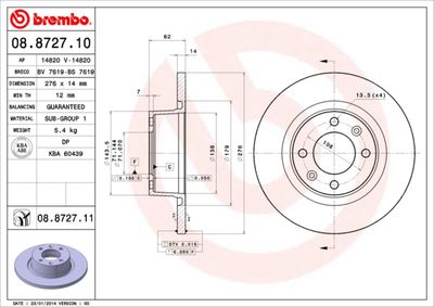 Dischi freno posteriore Citroën C5 I (dc_) 03/01-03/05