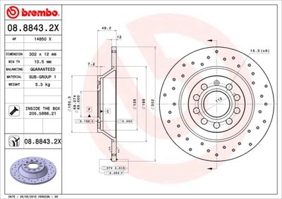 Dischi freno posteriore Audi (faw) A6L (C6, 4Z8) 03/05