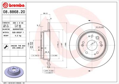 Dischi freno ant./ posteriore Honda (dongfeng) jade mpv (fr_