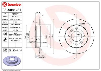 Dischi freno posteriore Kia cerato hatchback (ld) 03/0