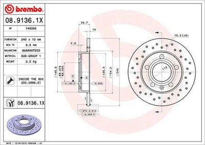 Dischi freno posteriore Audi (faw) A4 (B7, 8YC) 04/03-