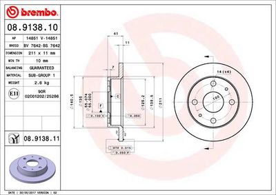 Dischi freno anteriore Daihatsu cuore V (L7_) 10/98-0