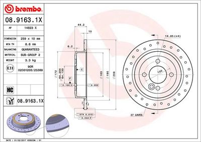 Dischi freno posteriore MINI MINI (R50, R53) 06/01-09/