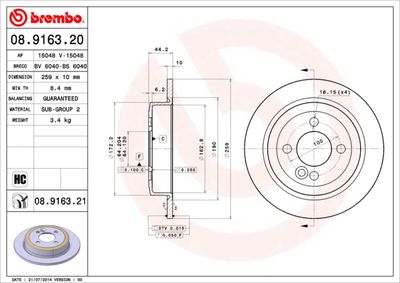 Dischi freno posteriore MINI MINI (R50, R53) 06/01-09/