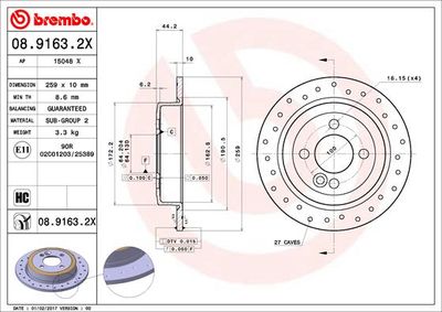 Dischi freno posteriore MINI MINI (R50, R53) 06/01-09/