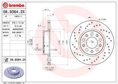 Dischi freno posteriore Alfa Romeo 159 (939_) 06/05-12