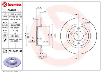 Dischi freno posteriore Opel adam (M13) 10/12-02/19 /