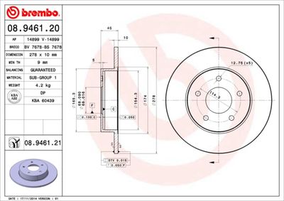 Dischi freno posteriore almera tino (V10) 12/98