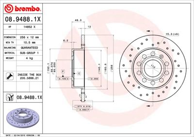 Dischi freno posteriore Audi A3 (8P1) 05/03-12/13 / au