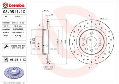 Dischi freno posteriore cadillac bls 04/06-> / cadilla