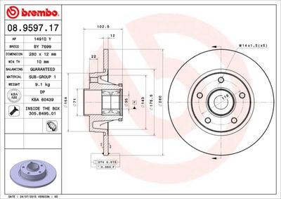 Dischi freno posteriore primastar bus (X83) 03/