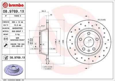 Dischi freno posteriore Audi tt (8J3) 07/06-01/15 / au