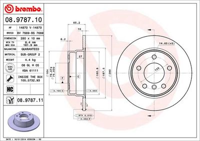 Dischi freno posteriore BMW 1 (E81) 09/06-09/12 / BMW