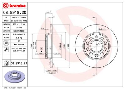 Dischi freno posteriore Audi (faw) A4 (B6, 8E2) 08/02-