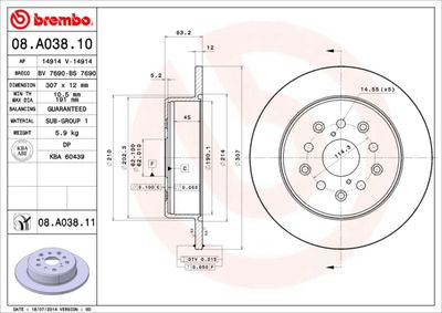 Dischi freno posteriore Lexus gs (_S16_) 08/97-12/04 /
