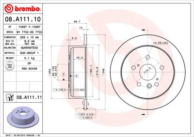 Dischi freno posteriore Lexus rx (_U3_) 02/03-12/08 /