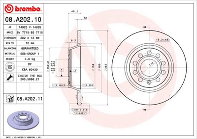 Dischi freno posteriore Audi (faw) Q3 (84B, 84g) 04/13