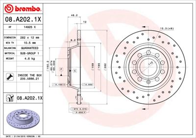 Dischi freno posteriore Audi (faw) Q3 (84B, 84g) 04/13