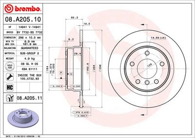 Dischi freno posteriore BMW (brilliance) 3 series (E90
