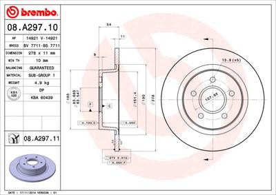Dischi freno posteriore Ford tourneo connect 06/02-12/