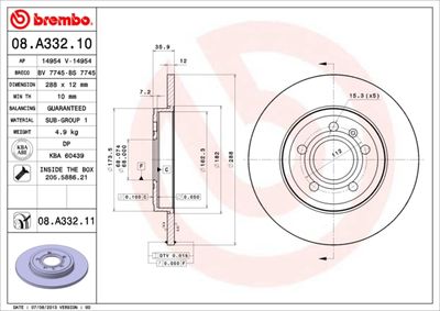 Dischi freno posteriore Audi (faw) A4 (B7, 8YC) 04/03-