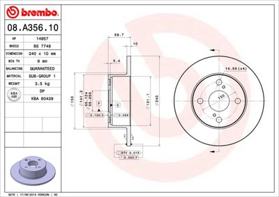 Dischi freno posteriore Toyota corolla (_E11_) 06/95-0