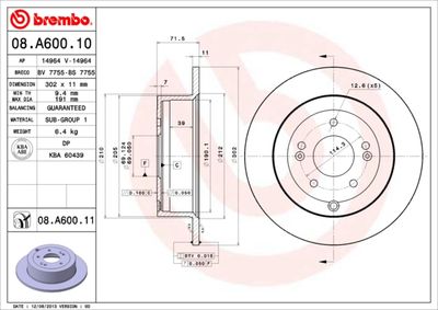 Dischi freno posteriore Hyundai santa f I (sm) 11/00-