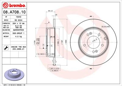 Dischi freno posteriore Hyundai grandeur (hg) 01/11->