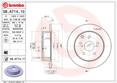 Dischi freno posteriore Toyota avensis (_T25_) 03/03-1