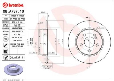 Dischi freno posteriore Mercedes-Benz (bbdc) c-class (