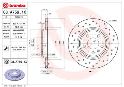 Dischi freno posteriore Audi (faw) A4L (B8, 828) 11/08
