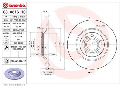 Dischi freno posteriore Audi A6 allroad (4FH, C6) 03/0
