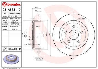 Dischi freno posteriore Jeep commander (xk, xh) 09/05-