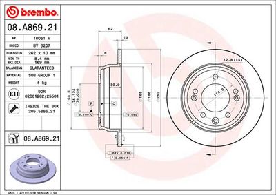 Dischi freno posteriore Hyundai sonata VI (yf) 06/09-1