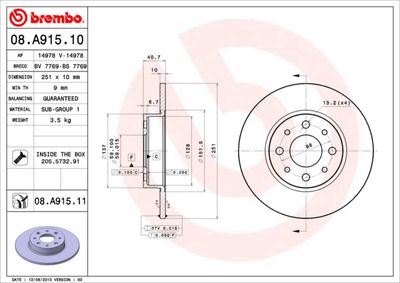Dischi freno posteriore Alfa Romeo mito (955_) 08/08->